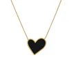 Pendant Necklaces European And American Sexy Black Peach Heart Stainless Steel Necklace Girl's Accessories For Womans Gift