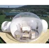 Grote Clear Top Outdoor Opblaasbare Bubble Tent Huis Campagne Dome Met Slaapkamer En Toilet Voor Camping Transparant Hotel Glamping