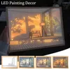 Lampes de table 3 couleurs Led peinture lampe USB charge oeuvre veilleuse salon cuisine chambre décorative appliques murales cadeaux