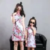 Vêtements ethniques Traditionnel Chinois Rétro Cheongsam Robe Mère Fille Enfants Filles Imprimer Correspondant Hanfu Tang Costume Femmes Sexy Qipao Robes