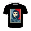 T-shirts pour hommes Kaus Grafiti Che Guevara Kaus Gambar Cetak 3d Kustom Pria Wanita Kaus Longgar Kasual Ala Jalanan Anime Musim Panas Homme Z230706