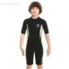 Wetsuits Drysuits 2.5mm Neoprene Surfing Shorty Wetsuit For Children Boys Jellyfish Swimsuit Girls Underwater Diving Suits Kids Scuba Swimwear HKD230704