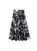 Two Piece Dress Summer Womens Sets Off Shoulder Design Print Tight Cropped Tops Cloak Style High Waist Midi Skirts Suit 230630