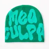 Mea Culpa Hat Winter Designer Hats for Women Keep Warm Y2K Beanie Culpas Street Shopping Shopping Hiphop Hiphop Gorro Unisex Style Style Luxury Christmas Day Regalos MZ09 C23