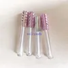 Tubos vazios de brilho labial Recipientes transparentes para brilho labial Frascos transparentes recarregáveis para batom Bálsamo labial Recipiente cosmético com rolha de borracha Enxv