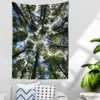 Гобелены 3D лесной вид снизу гобелен природный пейзаж фон гобелен настенный стиль домашний декор