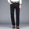 Shorts voor heren 2023 herfst winter stretch jeans business casual klassieke stijl broek zwart grijs rechte denim broek mannelijk merk 230703
