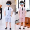 Takım yeni yaz erkekler resmi takım elbise yelek şortları çocuk okul kıyafetleri elbiseler çocuk kıyafetleri setleri yürümeye başlayan çocuk parti kostümehkd230704