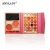 Комбинация лайнера для тени для век AnyLady 28 Colors Makeup Sets Shimmer Glitter Palette Palette Hight Blush Mipstick набор с зеркалом 230703