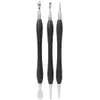 Leathercraft 3PCs DIY Schnitzdruckwerkzeug Lederhandwerkswerkzeugsatz Handwerkskegel Tiefer flacher Löffel Lederhandwerksschnitzwerkzeug