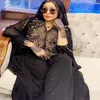Taglie forti Abiti africani per le donne Dashiki Perline di diamanti Abiti africani Abaya Dubai Abito da sera Abito lungo musulmano con cappuccio Cape267u