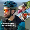 Sunglasses Sunglasses Kapvoe Revo Pochromic Cycling Men Blue Glasses Mountain Bicycle Goggles Eyewear Sports Z230705