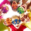 24 Pcs Dinosaur Party Masks Felt Material Dino Party Supplies Decoration Different Types for Halloween Christmas Birthday Party L230704