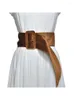 Belts Wine Red Golden Velvet Wide Belt 7cm Versatile Decorative Bandage With Down Accessories Women Autumn Winter Waist Cover