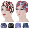 Etniska kläder Muslimska kvinnor Bonet Cancer Hatt Kemo Keps Håravfall Plisserad huvudsjal Turban Wrap Cover Print Mode Beanies Skul260a