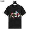 Mens Tshirts 23SS 브랜드 남성 TSHIRT 디자이너 Mens 폴로 셔츠 D2 DSQ GG Tops 럭셔리 DSQUARE 프린트 반바지 oneck 짧은 슬리브 남성 셔츠 DT2022 스트리트웨어 티 J230704