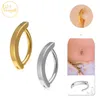 Navel Bell Button Rings ASTM F136 Belly Button Piercing Belly Button Ring 14G Reverse Curved Navel Button 10/12mm Barbell Piercing Body Jewelry 230703