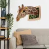 Decorative Objects Figurines 3d Wall Mounted Giraffe Sculpture 1Pc Giraffe Heads Wall Hanging Decorations Wall Art Life-like Animal Statue Ornaments 230704