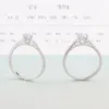 Cluster Rings Buyee 925 Sterling Silver Sweet Light Zircon Excellent Classic White Wedding Ring For Woman Girl Circle Jewelry