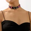 Chains Modern Fashion Girl Choker Leather Resin Love Geometric Necklace Exaggerated Wholesale Collarbone Chain Jewelry