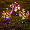 LED LED Solar Lights Outdize Butterfly Flower Lamp Villa Garden Yard Mandscape Decoration Glass Glass Floor Indortion RGB Lawn Lighting Lightful Lighting