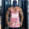 Herren-Tanktops, Sommer-Camouflage, Herren-Muskelweste, Y-Rücken-Gymnastikkleidung, Bodybuilding-Fitness-Tanktop, ärmelloses Hemd, Workout, Stringer-Unterhemden, 230704