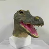 Hommes Terroriste Animal Masque De Mode Cosplay Réaliste Couvre-chef Halloween Carnaval Fête Préhistorique Crocodile Haute Qualité Props L230704