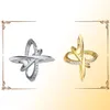 Дизайн личности Женщины кольца Золотое серебряное хрустальное кольцо кольца Midi Midi Rings для женщин для женских модных колец ювелирные изделия1940286