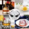 Outils de crème glacée Moule à glaçons en silicone rond Fabricant de boules Plateaux réutilisables pour whisky personnalisés Moule à glace sans Bpa avec couvercles amovibles Boule de moule 230704