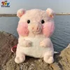 Backpacks Kawaii Pink Pig Shoulder Backpack School Bag Hands Warmer Plush Toys Stuffed Animals Doll Kids Children Girls Boys Women Gifts 230703