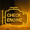 Night Lights Check Engine Neon Sign Led Light Auto Game Room Garage Repair Shop Wall Decor Party Luminous Atmosphere Lamp USB Power HKD230704