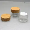 Frascos de vidro fosco 15g com tampa de bambu, frascos de creme de vidro de 15ml com tampas de bambu transporte rápido F244 Dnvhu