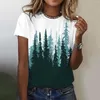 Женские футболки женская рубашка летнее рукав с коротким рукавом цифровой 3D -печать футболка Harajuku повседневные негабаритные пуловки Camisetas 2023
