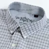 Chemises décontractées pour hommes Chemise boutonnée Oxford à carreaux à carreaux pour hommes Poche plaquée simple Décontracté Épais Contraste Coupe standard Chemises vichy à manches longues 230706