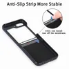 炭素繊維電話ケース Samsung Galaxy Z Flip 5 Flip4 Flip3 Flip2 織りタッチ スリムでフィットする抗指紋折りたたみシェル