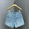 Summer Hotty Hot Shorts Women Swim Short Custom YB Denim Fabric Advanced Nostalgic Wash Denim Shorts Designer Womens Tracksuit Short