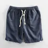 Männer Shorts Männer Sommer 100 Leinen Japan Candy Farbe Strand Urlaub Hause Männliche Einfache Casual Slim Fit Harajuku Weiche dünne Hosen 230703