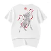 Men's T Shirts Summer China-Chic Kirin Embroidery T-shirt Retro Fashion Short Sleeve Loose High Street Cotton Casual Graphic