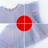 ガールドレス 2023 十代の子供服女の子ライトサマーパープルかわいいドレス中国シフォンレトロ花王女の結婚式 8 10 12 年