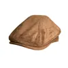Otoño Invierno hombres gorra sombreros boinas estilo occidental británico lana avanzada plana hiedra gorra clásica mujer Vintage gamuza boina BLM210