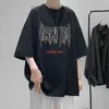 T-shirty męskie Męska letnia koszulka Gotycka główna ulica Ciemny czarny Punk Hip-hopowy nadruk Oversize Top Trend Koszulki z krótkim rękawem Męskie Preppy Streetwear Z230706