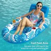 Life Vest Buoy Summer Floating Water Hammock Recliner Foldable Inflatable Swimming Air Mattress Bed Sea Swimming Ring Pool Party Vacation Gift x0704