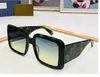 2023 femmes hommes lunettes de soleil de haute qualité noir largeur planche plein cadre vert dégradé couleur lunettes carrées disponibles avec boîte