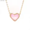 New Valentines Gift Candy Color Claw Small Heart Cute 3D Glass Mini Love Pendants Necklaces Women L230704