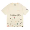 Men's T-Shirts GAL LAVIN Mens Designer T Shirt Casual Man Womens Tees handpainted ink splash graffiti letters loose shortsleeved round neck clothes J230704