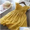 Girl'S Dresses Girl Dress Kids For Girls Mesh Casual Lace Embroidery Princess Baby Clothes Summer Sleeveless Drop Delivery Maternity Dhkez