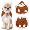 Cat Costumes Winter Pet Clothing Cute Reindeer Cosplay Costume Warm Elk Cloak Cape Shawl Dog Hoodie Coat Clothes Christmas Decoration