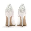 Accessori per parti di scarpe 2 pezzi Fibbia per scarpe con perle di cristallo Decorazione per scarpe da sposa per feste nuziali 230703