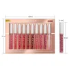 Lipstick Fashion 3610pcs płynny matowy nonstick Cup Waterproof Lip Gloss Długotrwały seksowny krem ​​nawilżający Make Up kosmetyczny 230715