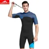 Wetsuits drysuits sbart 2mm neoprene wetsuit ملابس السباحة رجال قصيرة الأكمام المرقع السباحة بدلة الغوص Scuba قطعة واحدة ركوب الأسماك الرطب بدلة HKD230704